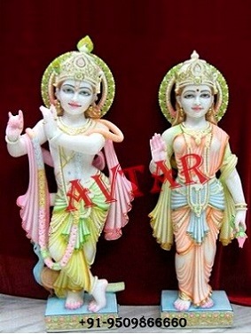 Radha_Krishna Marble Murti 3 feet